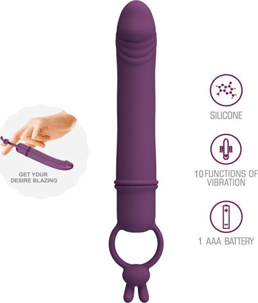 Compacte vibrator Pretty Love BI-300134 met greepring