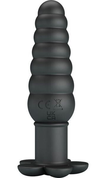 Anale vibrator Pretty Love BI-040203 van zwarte siliconen met handvat