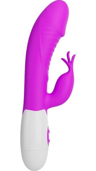 Pretty Love Rasmussen rabbit vibrator met inwendig deel en clitorisarm