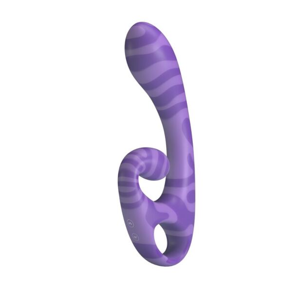 Dubbelzijdige vibrator Summer, paars, met ergonomische handgreep