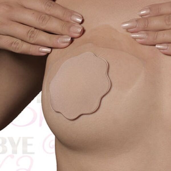 Zelfklevende borstlift Bye Bra cup D-F met zijden tepelcovers