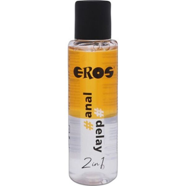 Fles van 100 ml van het anale glijmiddel Eros 2 en 1 Anal Delay
