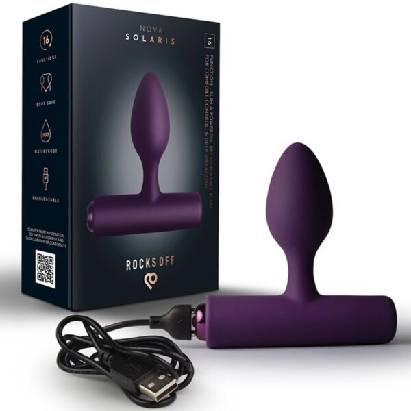 Vibrerende buttplug Rocks-Off Nova Solaris met lange basis