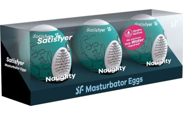 Set van drie masturbatie-eieren Satisfyer Masturbator Egg Set Naughty