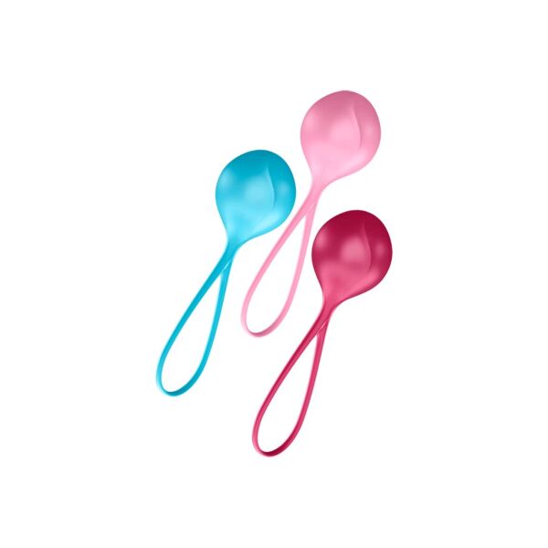 Set vaginale balletjes Satisfyer Loveballs Training Set 3 van siliconen