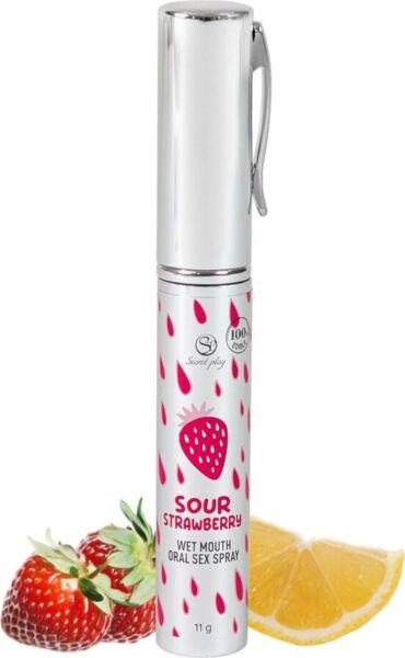 Orale spray Secret Play in de smaken Zure aardbei en Verfrissende munt