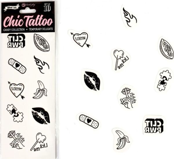 Set tijdelijke tattoos Secret Play Candy Collection