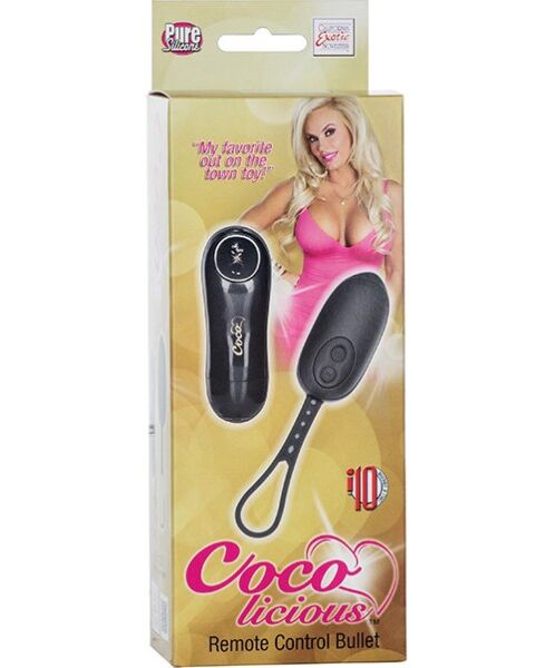 Zwarte bullet vibrator Calexotics Coco Licious Remote Control met afstandsbediening