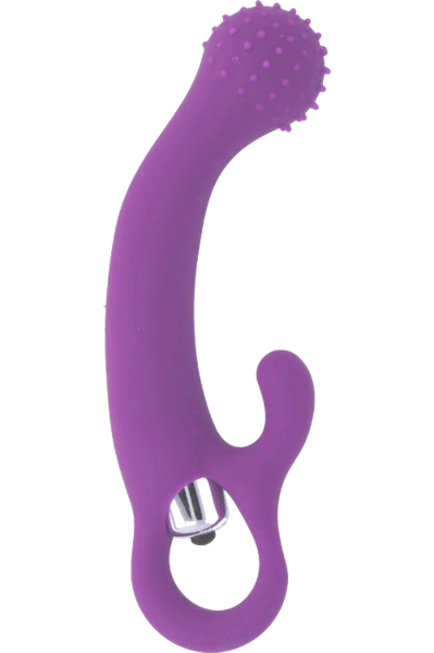 Rabbitvibrator Intense Naila in het lila, met gebogen lichaam en de punt voor de clitoris