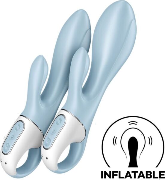 Rabbit vibrator Satisfyer Air Pump Bunny 1 in lichtblauw