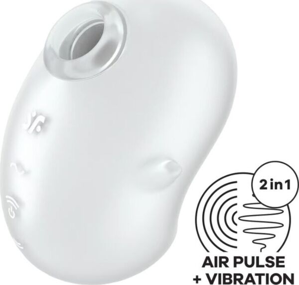 Witte lay-on vibrator Satisfyer Cutie Ghost