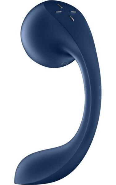 Satisfyer Pro+ Wave 4 Connect App in donkerblauw, met de kop voor luchtdrukgolven en het deel voor de G-spot