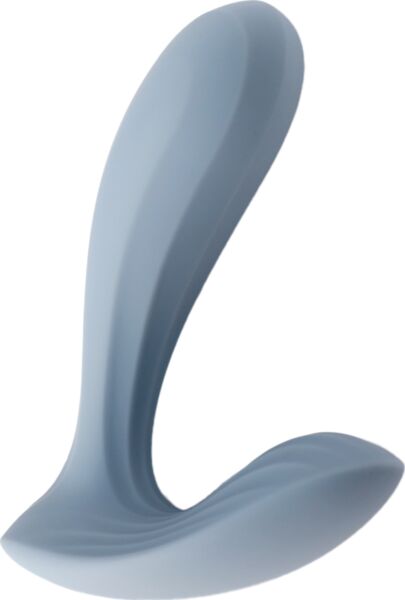 Vibrator SVAKOM Erica in de kleur Dusty Blue, in L-vorm