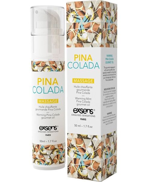 Massageolie Exsens Warming Gourmet, als monodosis van 3 ml en in flacon van 50 ml