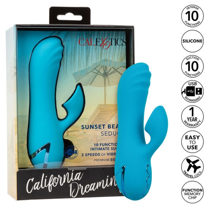 Sunset Beach Seducer zuig- en vibratiestimulator