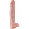 Dildo KING COCK 38 CM met testikels en zuignap