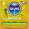 Preservatieven SKINS Smaak Banaan Premium 4 Stuks
