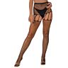 Kousen Lace Rhinestone Suspender Tights met glitters