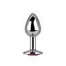 Buttplug Toosh Metal Small Stone met juweelbasis Rojo