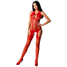 Bodystocking Passion Woman BS079 Rood Sexy Design