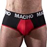 Slip Macho Underwear MS26N Zwart/Rood - Comfortabel