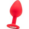 Large plug diamante rojo