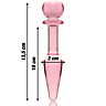 Plug Nevel Roze 13,5 cm - Ibiza Glas