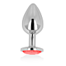 Anale Plug OHMAMA met Rood Kristal van 8 cm