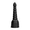 Dildo All Black 34 CM met extra stimulatie