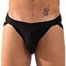 Jockstrap BURN 011 DOUBLE BLACK JOCK S met transparante details