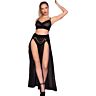 CHILIROSE SETS CR 4672 zwarte lingerieset met gouden kettingen S
