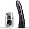 Dildo ALL BLACK 20 cm ergonomisch gebogen