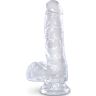 Realistische dildo KING COCK Clear 13,5 cm