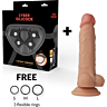 Harnas zonder Vibratie CYBER SILICOCK Jude 18 cm met Ringen