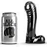 Dildo ALL BLACK 15 CM met uitdagende schacht