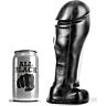 Dildo ALL BLACK 22 CM Brede Punt voor Gevorderden