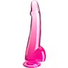 Dildo KING COCK Clear 19 cm met testikels