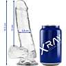 Dildo X RAY Clear 18.5 cm - Realistisch en transparant