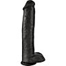 Realistische Penis King Cock Zwart 38cm