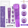 Mini-massager INTENSE FUN TOYS Kurt met 4 verwisselbare opzetstukken paars