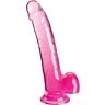 Dildo King Cock Clear 20.3 cm met testikels