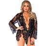 Lingerie Set Leg Avenue met Teddy en Robe M
