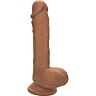 Dubbele Dichtheid Bruine Dildo 17,75cm