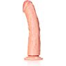 RealRock - Realistische Gebogen Dildo met Zuignap - 10''/25,5 cm