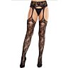 Medias Leg Avenue Met Liguur Zwart - Elegante Seductie