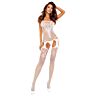 Bodystocking PASSION BS121 met garter effect