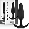 Anaalplug BLACK&SILVER Hansel - siliconen plug