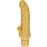 Vibrator Realistisch GET REAL Gold Dicker Stim met clitorisstimulator