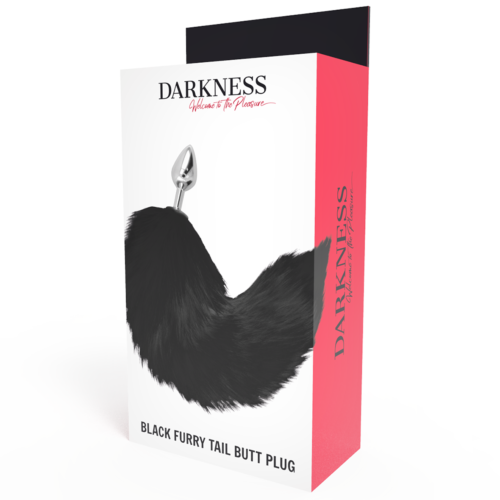 BDSM Anal Plug DARKNESS 8 cm met zwarte staart