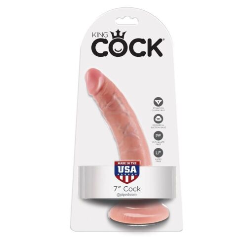 Dildo KING COCK 7 - 17,8 cm met sterke zuignap